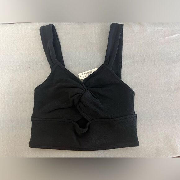 Madewell Cutout Knot-Front Crop Tank Top NWT Size XS - Picture 7 of 8